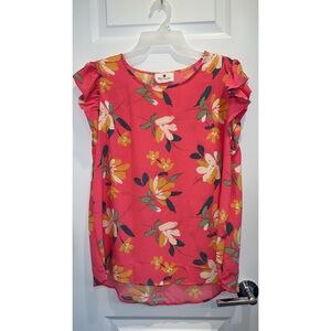 Betsey’s Boutique Floral Flutter Sleeve Top